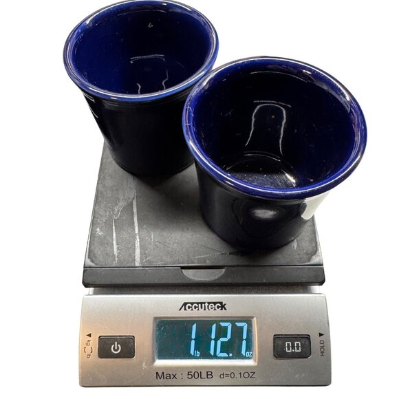 2 X Fiestaware Cobalt Blue Coffee Mugs O -Ring Handle- Homer Laughlin HLC USA - Picture 7 of 10